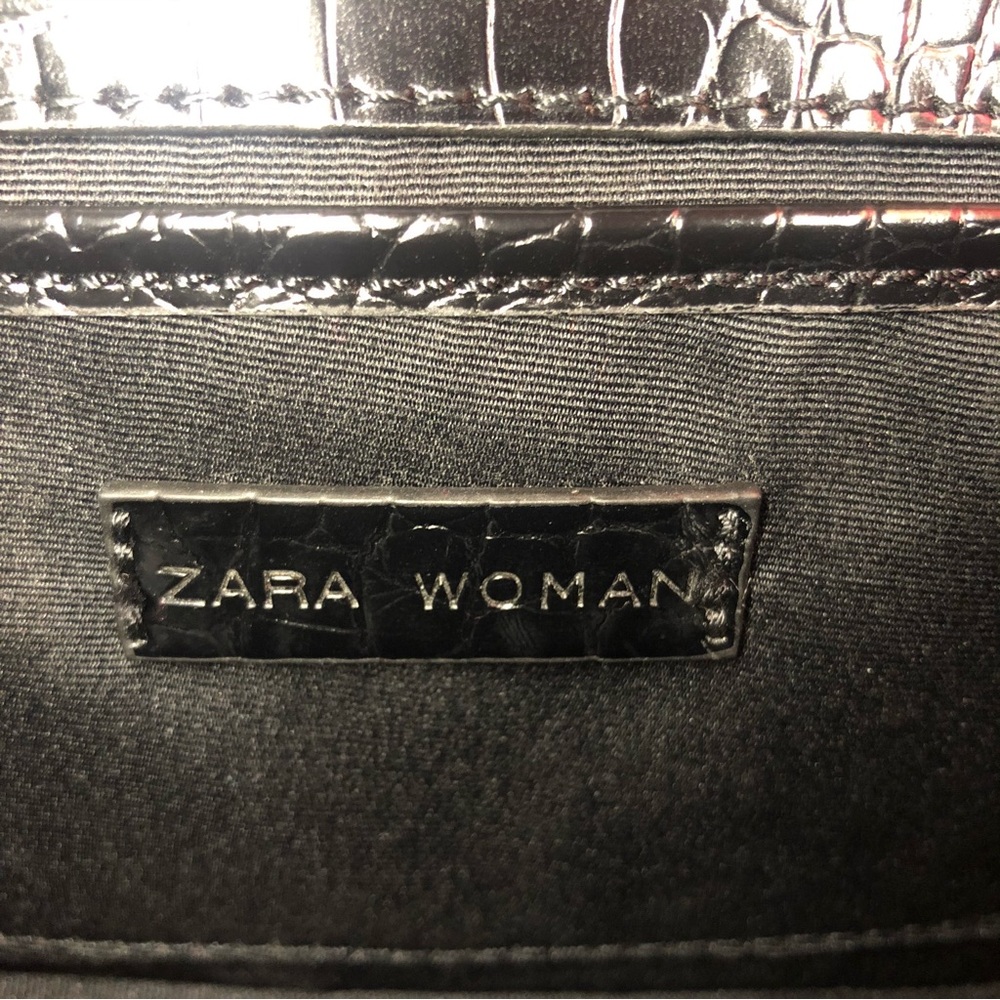 NWOT ZARA | Croc Embossed Synthetic Leather Purse - Picture 9 of 9